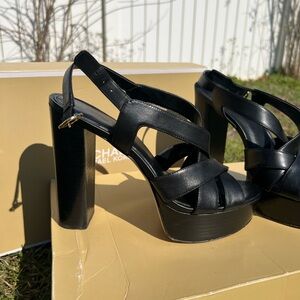 Michael Kors Leather High Platform Heels